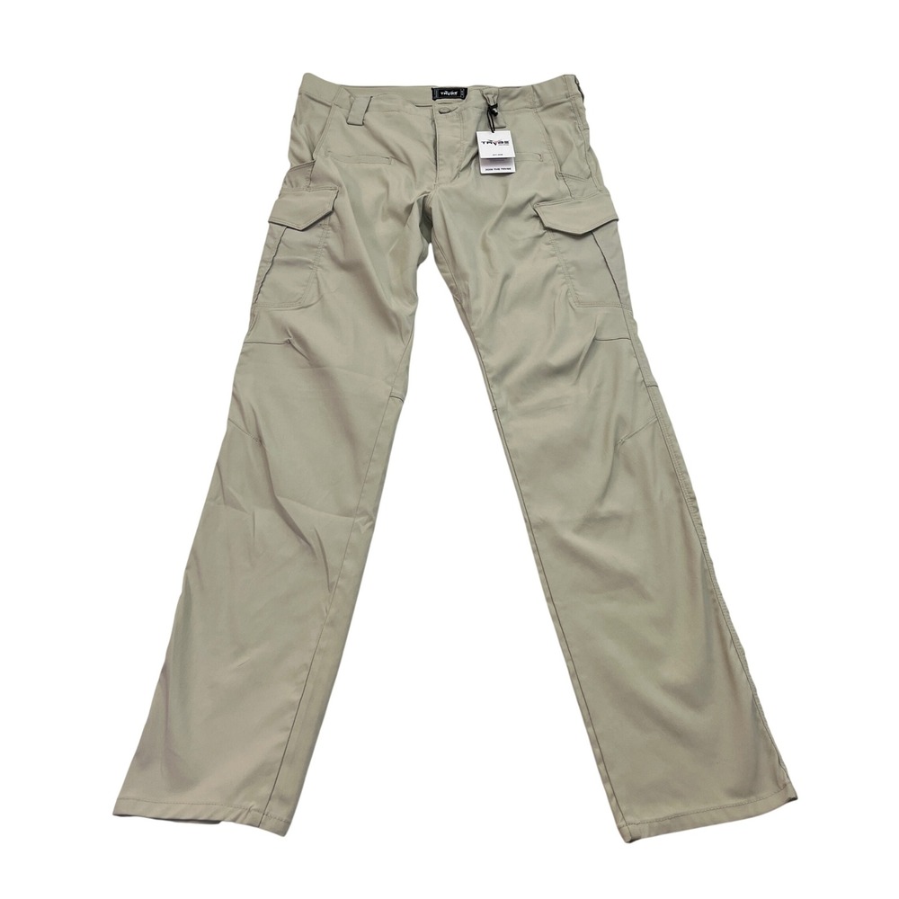 TRYBE Tactical Cargo‎ Pants Mens 36x34 Tan Stretch EDC Pockets Outdoor Utility